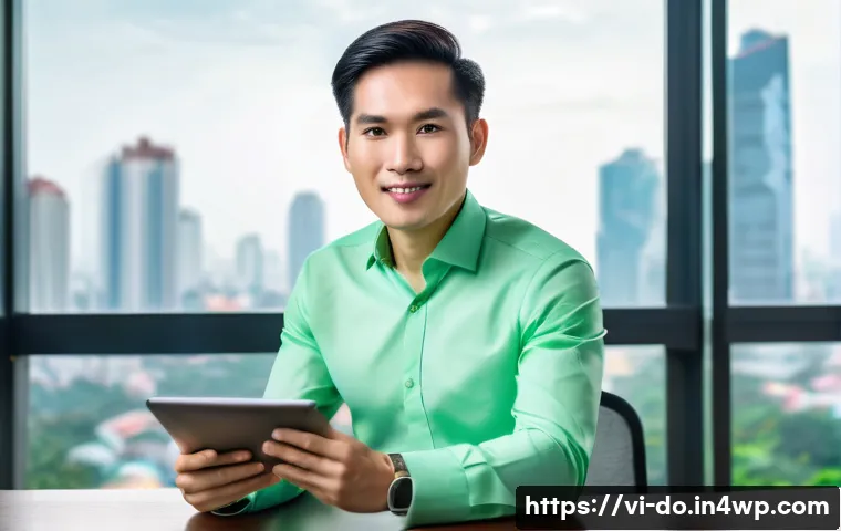 자산 정리 효과 측정하기 - "A dynamic image featuring a young Vietnamese professional, dressed in smart business casual attire ...